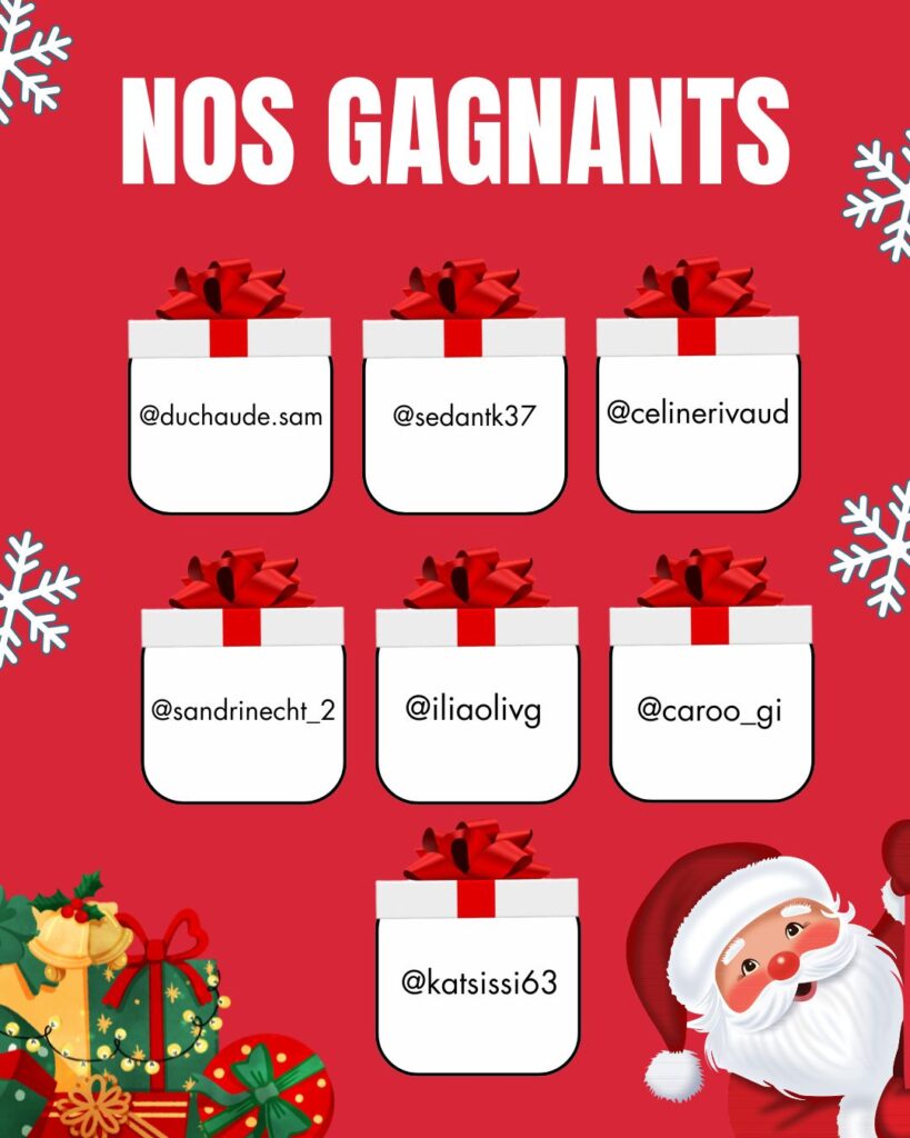 Concours de Noël – Et les gagnants sont…