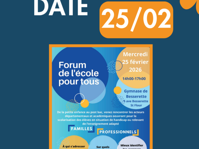 Forum « L’École pour Tous » à St-Flour, mercredi 25 février